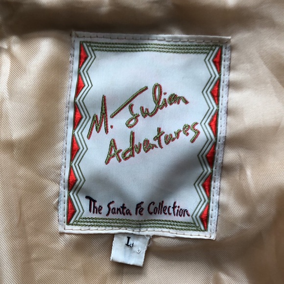 M Julian Adventures, The Santa Fe Collection, large, fringe tan leather jacket. - Picture 3 of 12